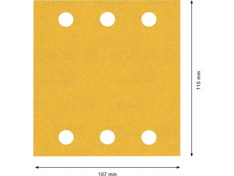 Bosch Professional Schleifpapier EXPERT C470, 115 x 107 mm, G 240, 10-tlg.