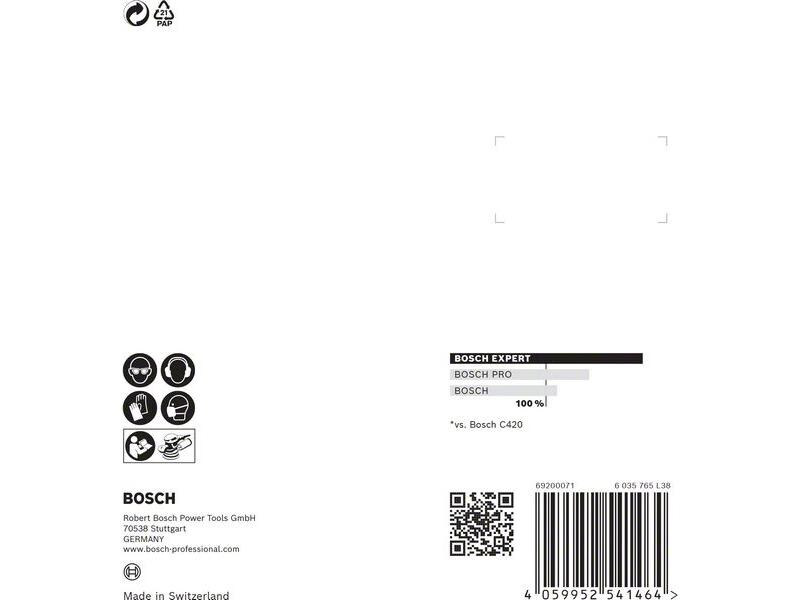 Bosch Professional Schleifpapier EXPERT C470, 125 mm, G 180, 5-tlg.