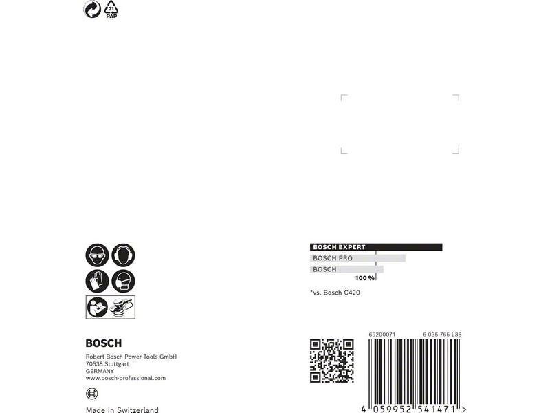 Bosch Professional Schleifpapier EXPERT C470, 125 mm, G 240, 5-tlg.