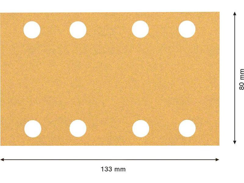 Bosch Professional Schleifpapier EXPERT C470, 80 x 133 mm, G 100, 10-tlg.