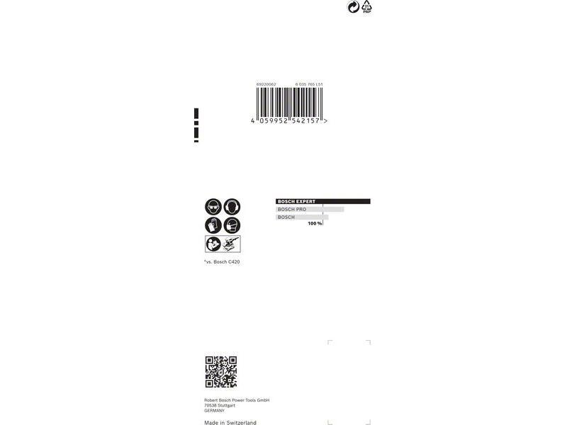 Bosch Professional Schleifpapier EXPERT C470, 80 x 133 mm, G 40, 10-tlg.