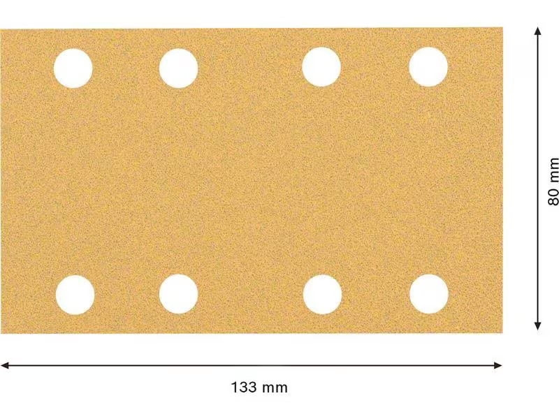 Bosch Professional Schleifpapier EXPERT C470, 80 x 133 mm, G 80, 10-tlg.