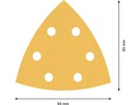 Bosch Professional Schleifpapier EXPERT C470, 93 mm, G 120, 5 Stück