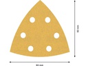 Bosch Professional Schleifpapier EXPERT C470, 93 mm, G 180, 5 Stück
