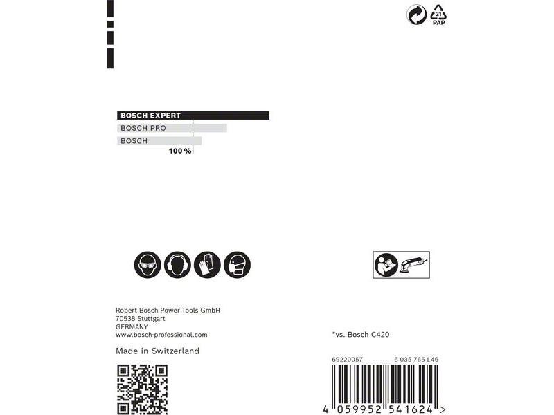 Bosch Professional Schleifpapier EXPERT C470, 93 mm, G 60, 5 Stück
