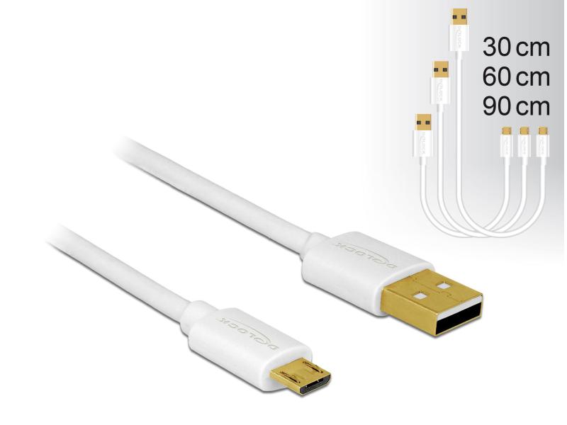 Delock USB 2.0-Kabel A - MicroB 3er Set