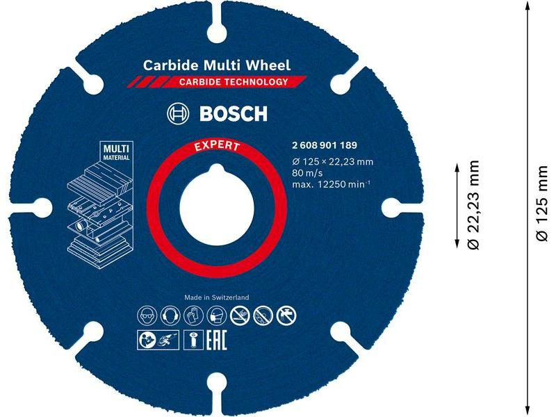 Bosch Professional Trennscheibe EXPERT Carbide Multi Wheel, 125 mm