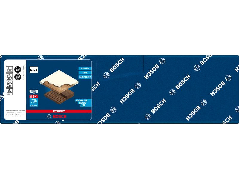 Bosch Professional Unischleifblock Expert S471, 69 x 97 x 26 mm, fein