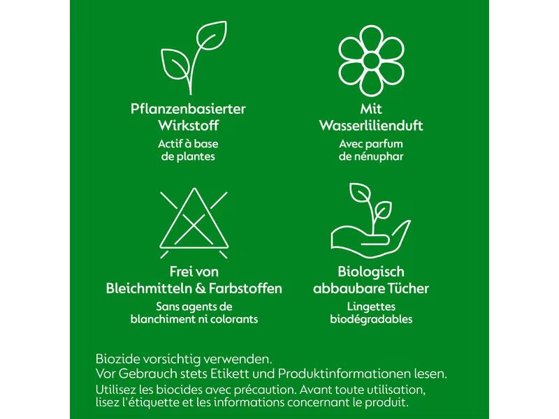 Dettol Allzweckreiniger Desinfektionstücher Wasserlilie 50 Stück