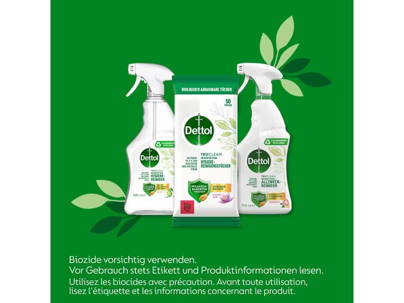 Dettol Allzweckreiniger Desinfektionstücher Wasserlilie 50 Stück