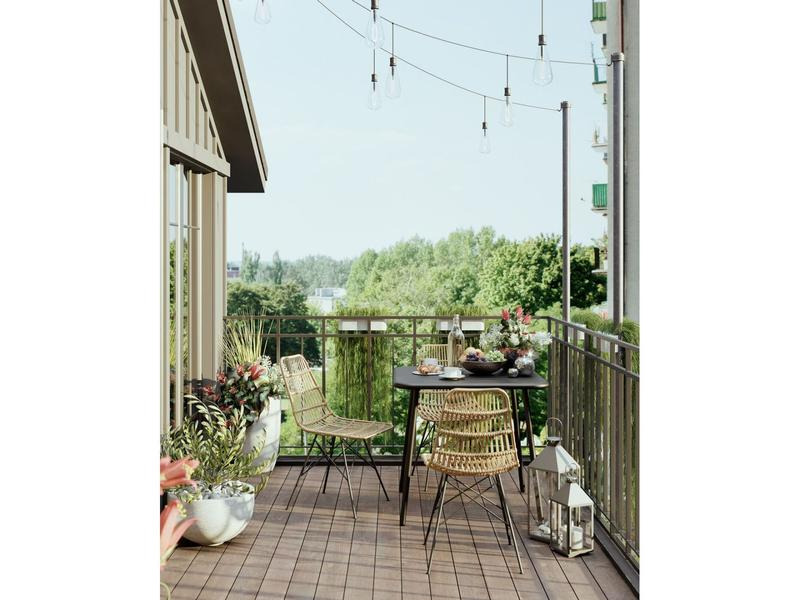 Kare Laterne Giardino 4-teilig, 71 cm, Silber
