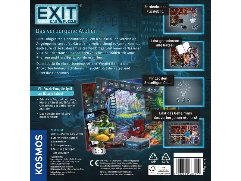 Kosmos EXIT – Das Puzzle: Das verborgene Atelier -DE-