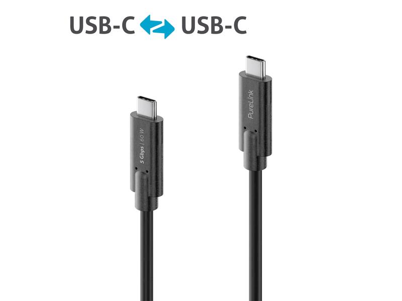 PureLink USB 3.1-Kabel (Gen 1) USB C - USB C 1 m Schwarz