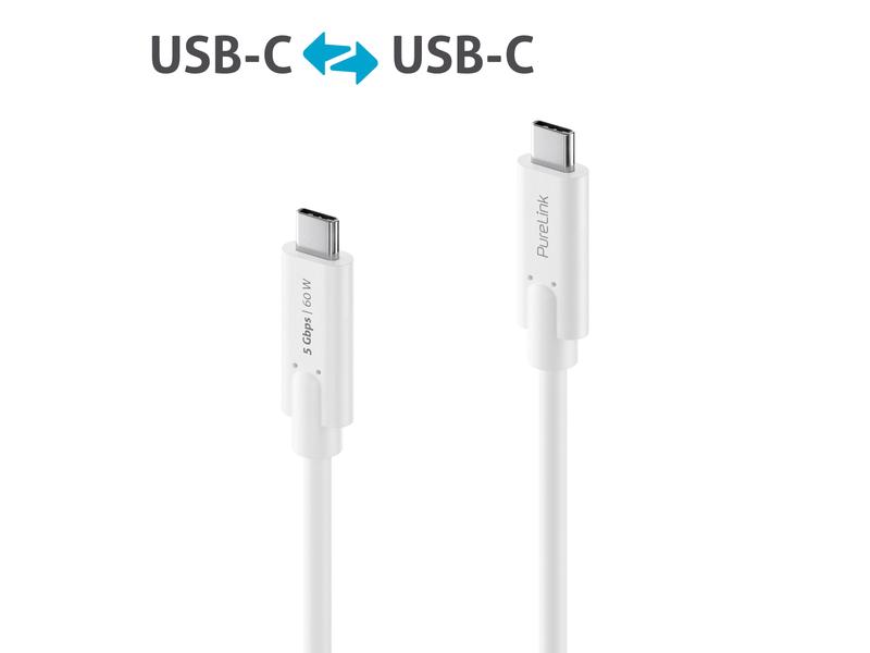 PureLink USB 3.1-Kabel (Gen 1) USB C - USB C 1 m Weiss