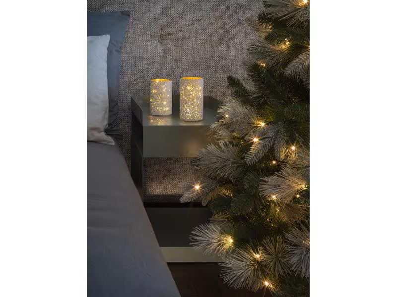 STT Windlicht Stars S, 14 cm, Weiss