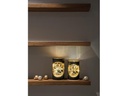 STT Windlicht Swiss Alps M, 16 cm, Schwarz/Gold