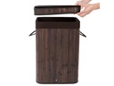 Songmics Wäschesammler für trockene Wäsche 72 l, Dunkelbraun