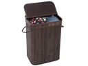 Songmics Wäschesammler für trockene Wäsche 72 l, Dunkelbraun