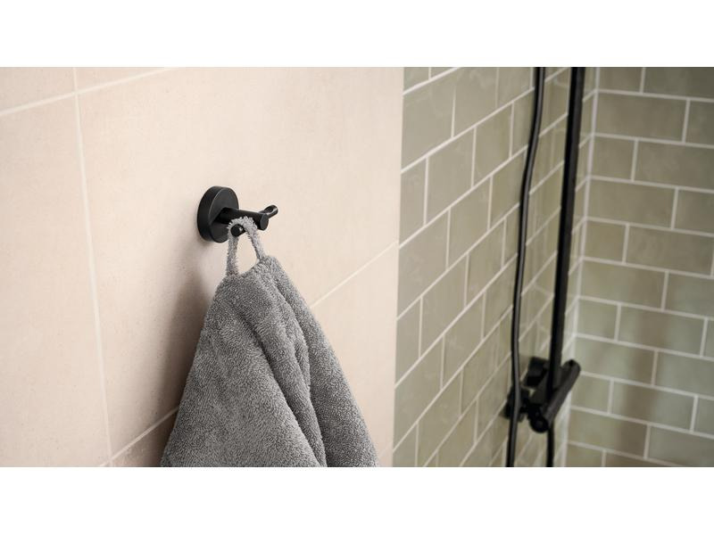 tesa Bademantelhaken Moon Black, Schwarz