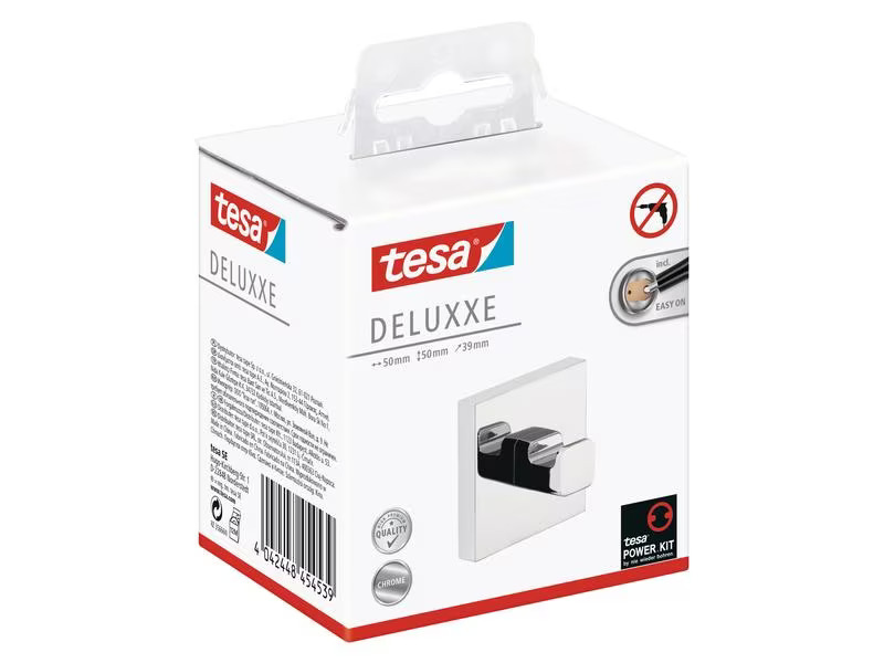 tesa Handtuchhalter Deluxxe, Silber