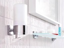 tesa Seifenspender-Set Deluxxe 230 ml, Silber/Weiss