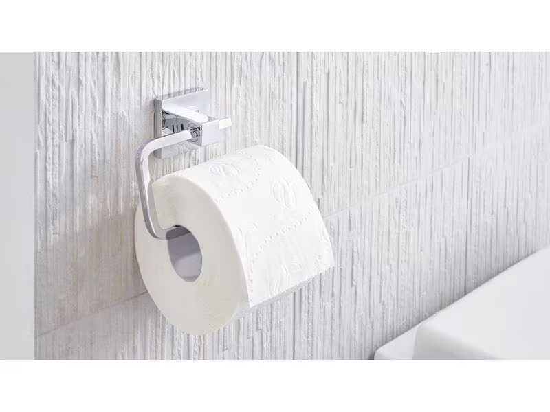 tesa Toilettenpapierhalter ohne Deckel, Deluxxe, Silber