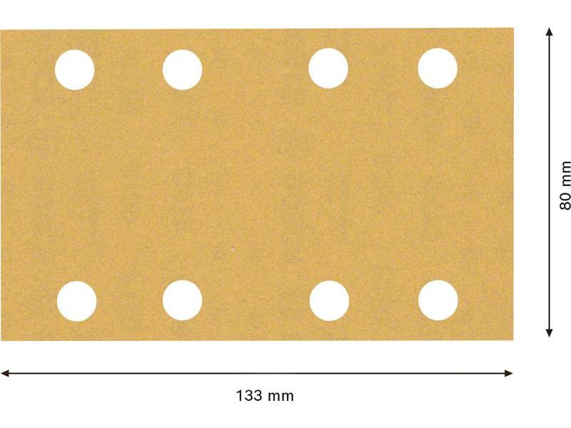 Bosch Professional Schleifpapier EXPERT C470, 80 x 133 mm, G 180, 10-tlg.