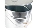 Kamino Ascheeimer mit Deckel, 24 l, Silber