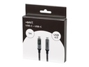 onit USB4-Kabel Premium LED USB C - USB C 1 m, Grau/Schwarz