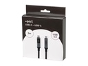 onit USB4-Kabel Premium LED USB C - USB C 3 m, Grau/Schwarz