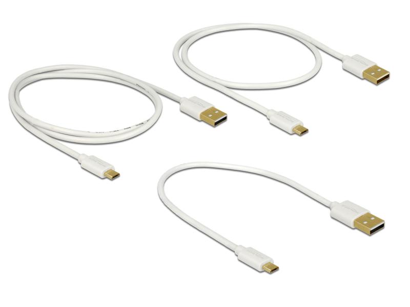 Delock USB 2.0-Kabel A - MicroB 3er Set