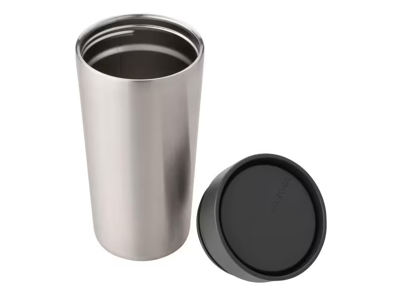 Brabantia Thermobecher Make &amp; Take 360 ml, Dunkelgrau/Silber