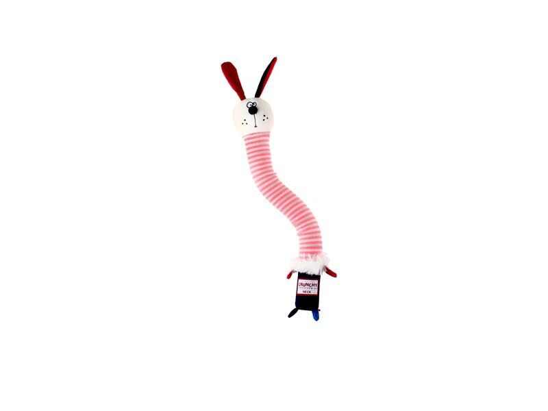 GiGwi Hunde-Spielzeug Crunchy Neck, Hase S, Rosa