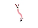GiGwi Hunde-Spielzeug Crunchy Neck, Hase S, Rosa