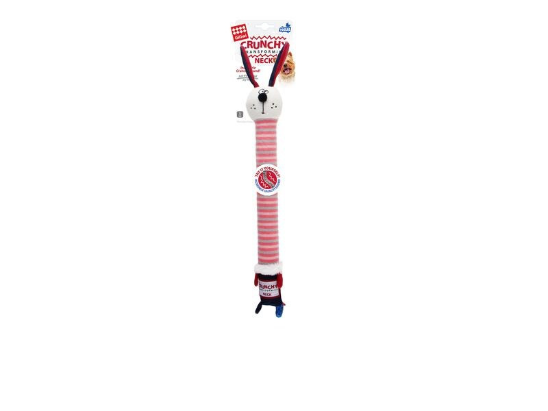 GiGwi Hunde-Spielzeug Crunchy Neck, Hase S, Rosa