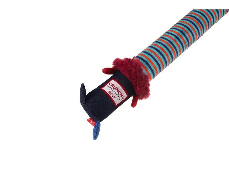 GiGwi Hunde-Spielzeug Crunchy Neck, Katze M, Blau
