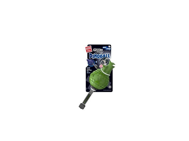 GiGwi Hunde-Spielzeug Push to mute, Dinoball, Triceratops, Grün