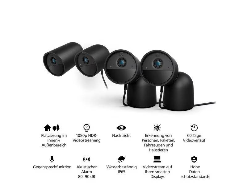 Philips Hue Secure kabelgebundene Kamera Schwarz