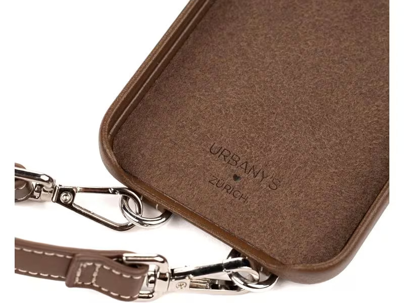 Urbany's Necklace Case Handekette+ iPhone 15 Pro Max Espresso Martini