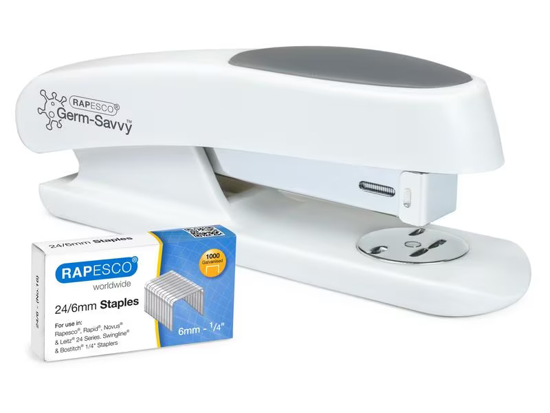 Rapesco Heftgerät Germ Savvy 20 Seiten, Weiss