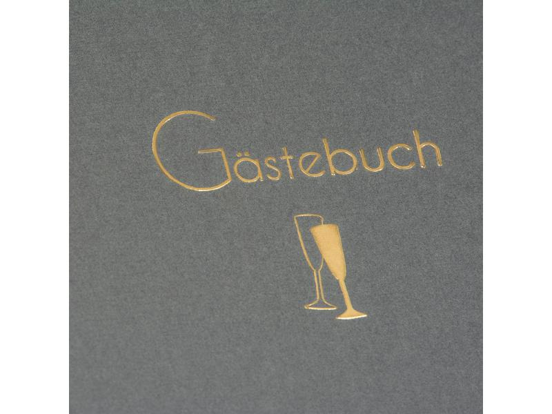 Goldbuch Gästebuch Cheers 23 x 25 cm, 176 Seiten, Grau