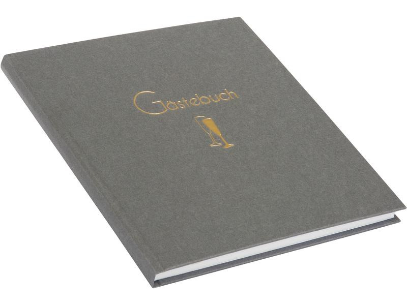 Goldbuch Gästebuch Cheers 23 x 25 cm, 176 Seiten, Grau