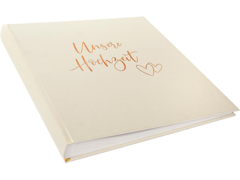 Goldbuch Hochzeitsalbum Herzklopfen 30 x 31 cm, 60 Seiten, Beige