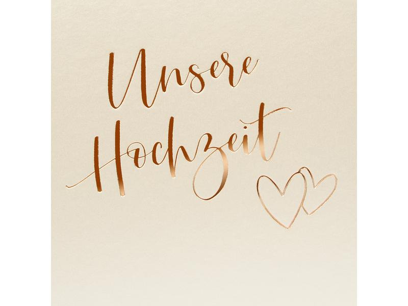 Goldbuch Hochzeitsalbum Herzklopfen 30 x 31 cm, 60 Seiten, Beige
