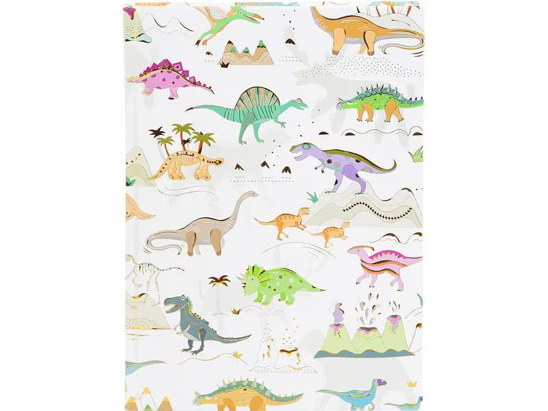 Goldbuch Notizbuch Dinosaurier A5, Blanko, Mehrfarbig