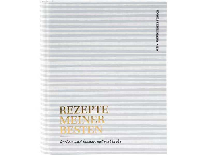 Goldbuch Notizbuch Rezepte Meiner Besten 18.5 x 23 cm
