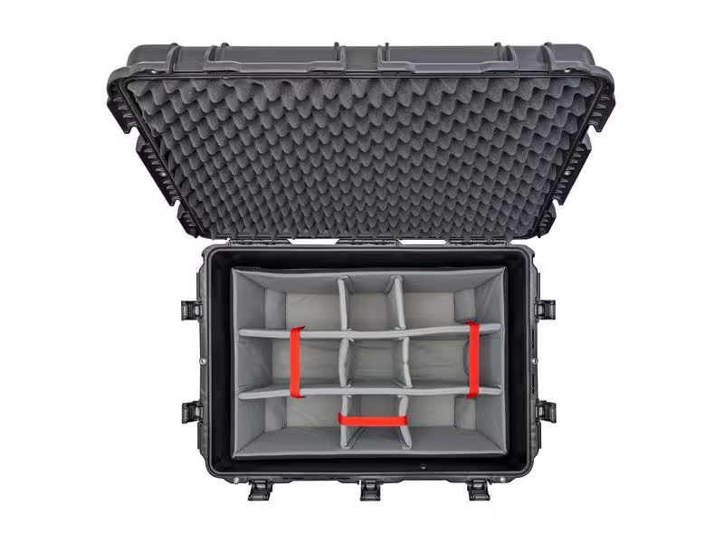 Nanuk Kunststoffkoffer 975 - mit Trennwand Schwarz