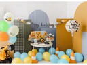 Partydeco Folienballon Baufahrzeuge 45 cm, Mehrfarbig