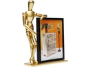 Kare Bilderrahmen Proudly Gold/Schwarz, 16 x 21 cm