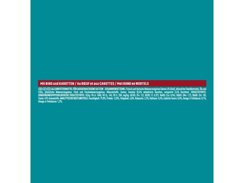 Purina ONE Nassfutter ADULT in Sauce Rind/Karotten, 4 x 85g